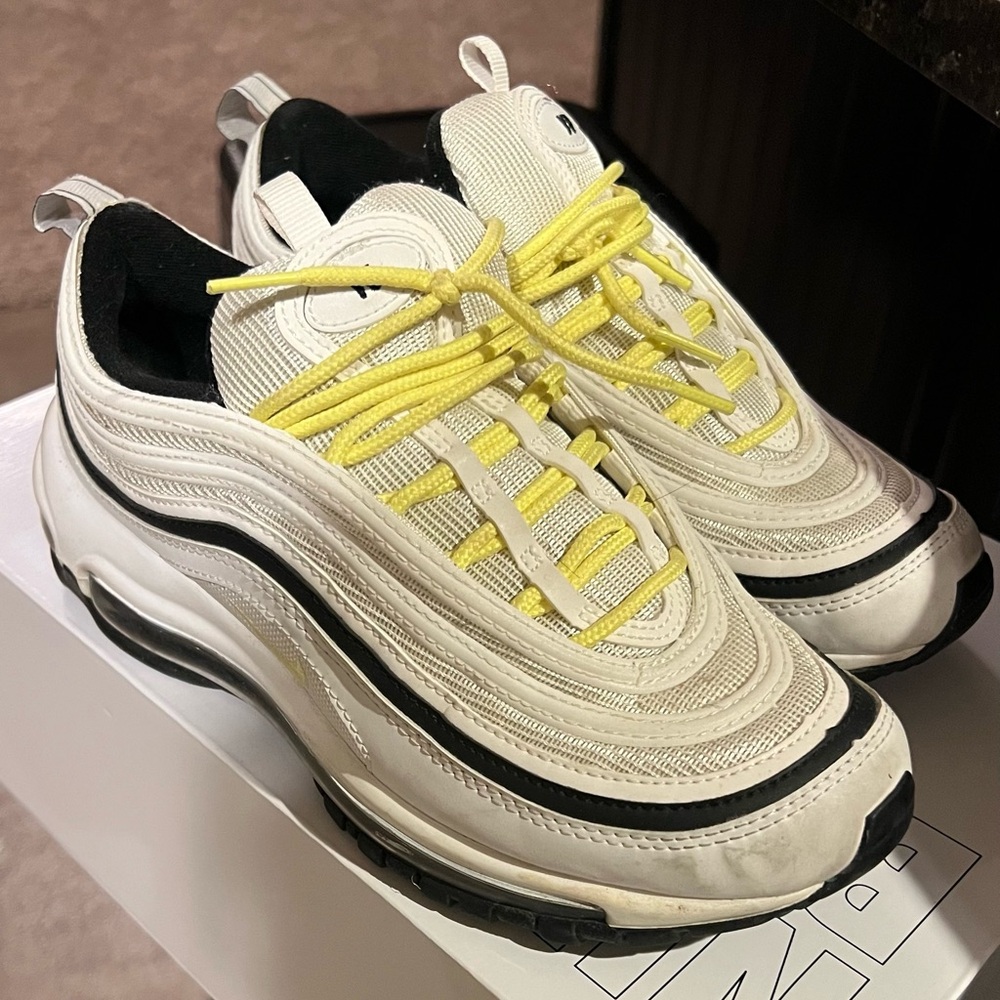 Nike Air Max 97 White Black Yellow Women’s 7.5 EUC